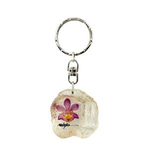 Vintage Malaysia Impress Blossoms Flower Keychain